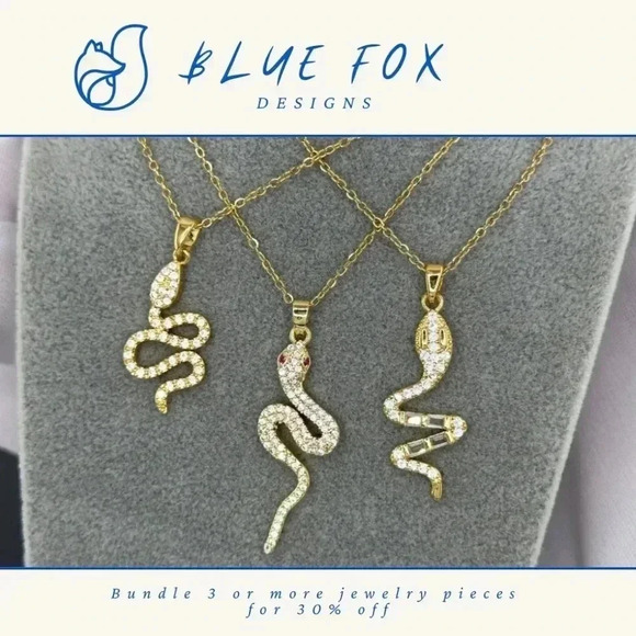 *NEW* 18K Gold Plated Stainless Steel  Snake Charmer Pendant Necklace - Picture 1 of 4